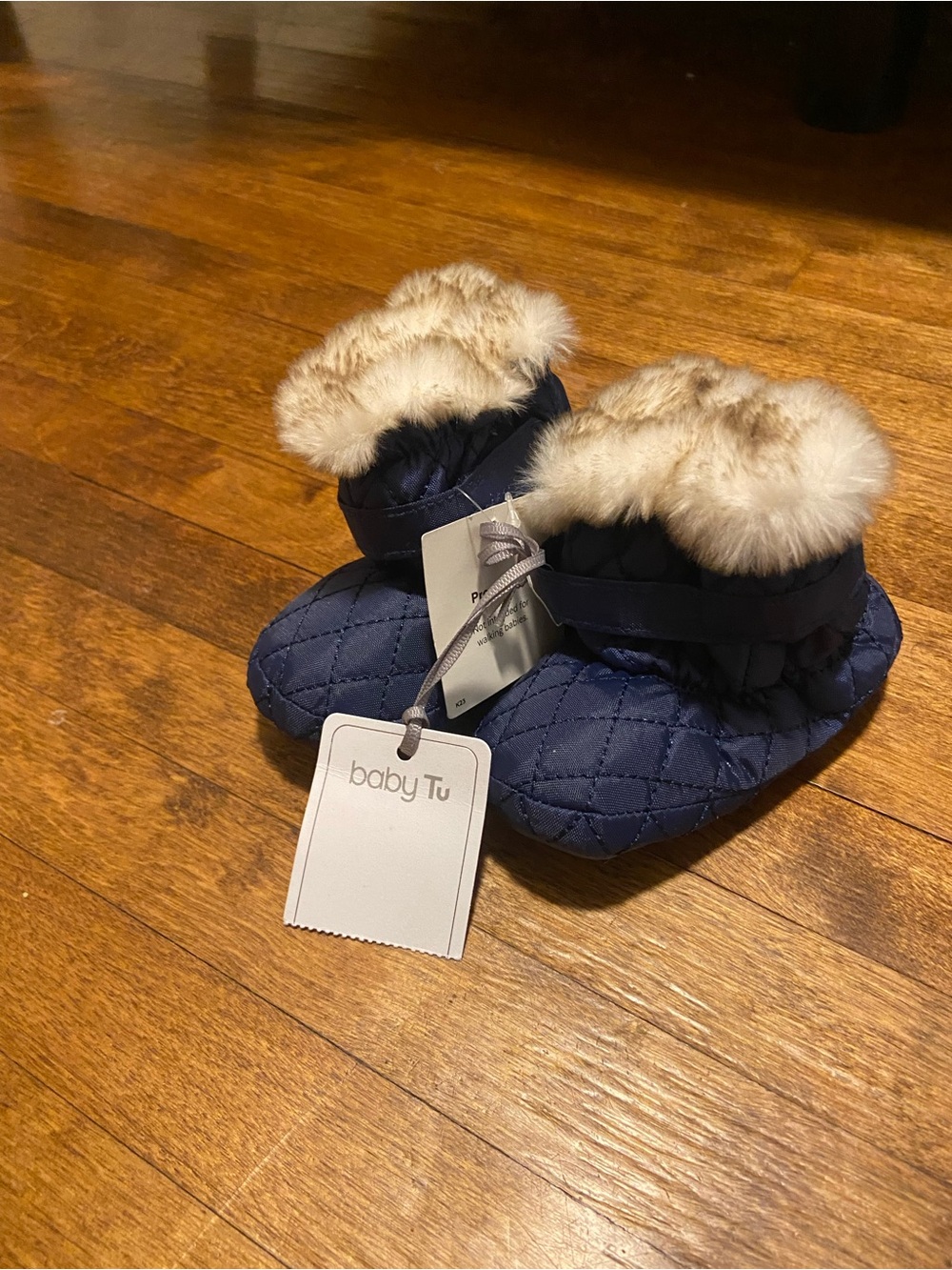 10/$25 Bundle - Quilted Baby Booties with Faux Fur